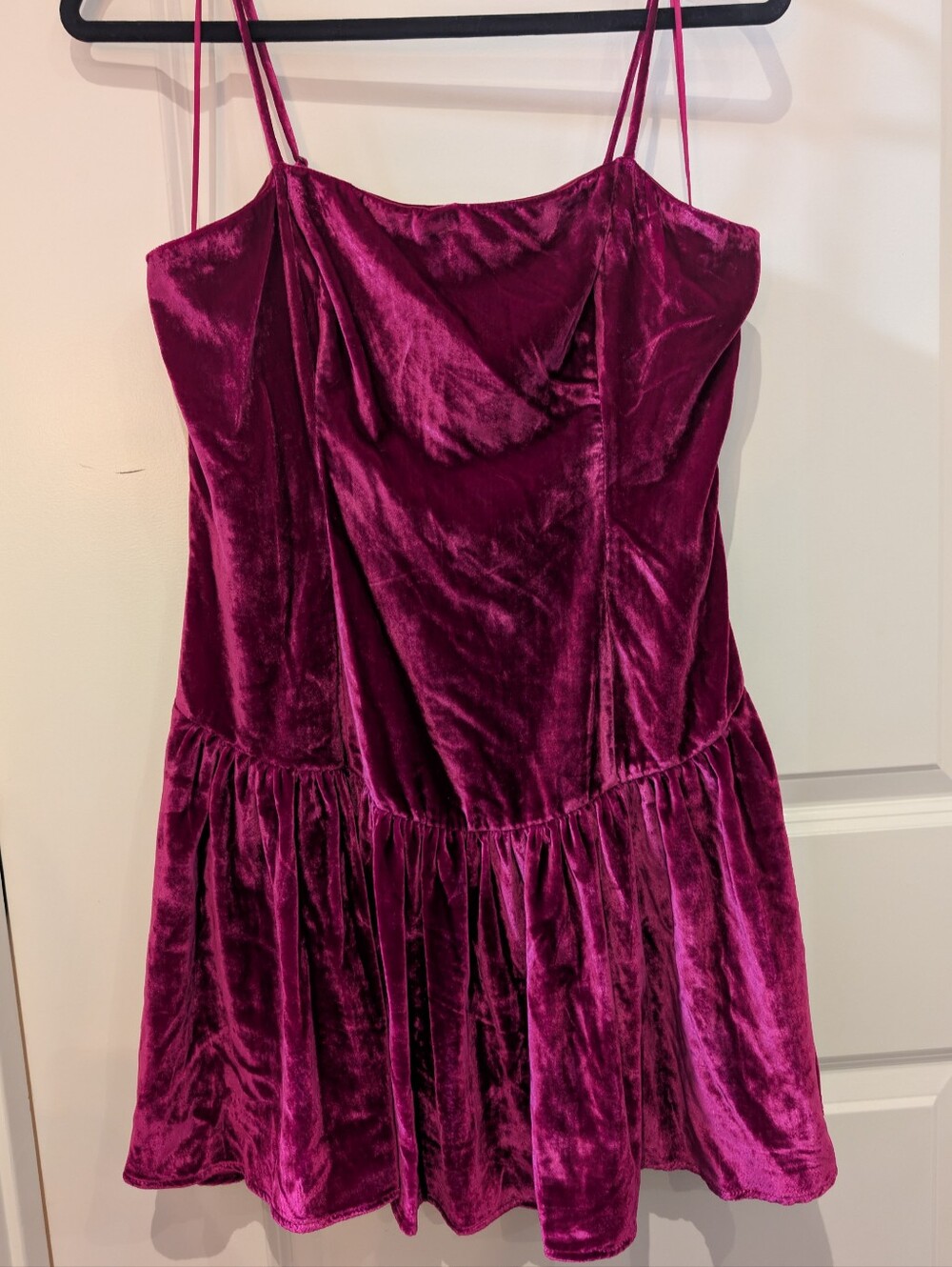 NWT Maeve Velvet Mini Dress - Rich Berry (Pink Undertones) Size L 💅💖